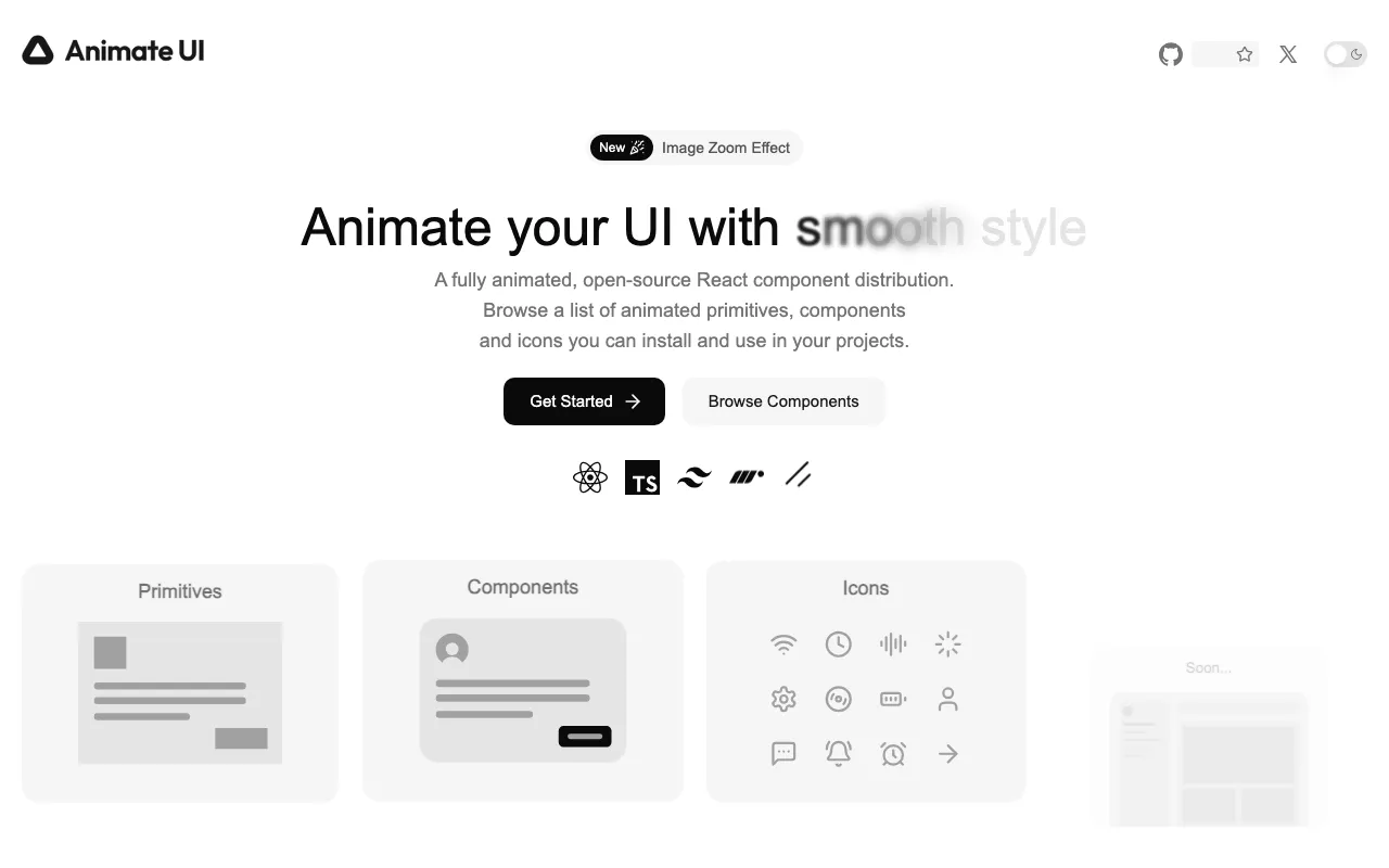 Anteprima di AnimateUI