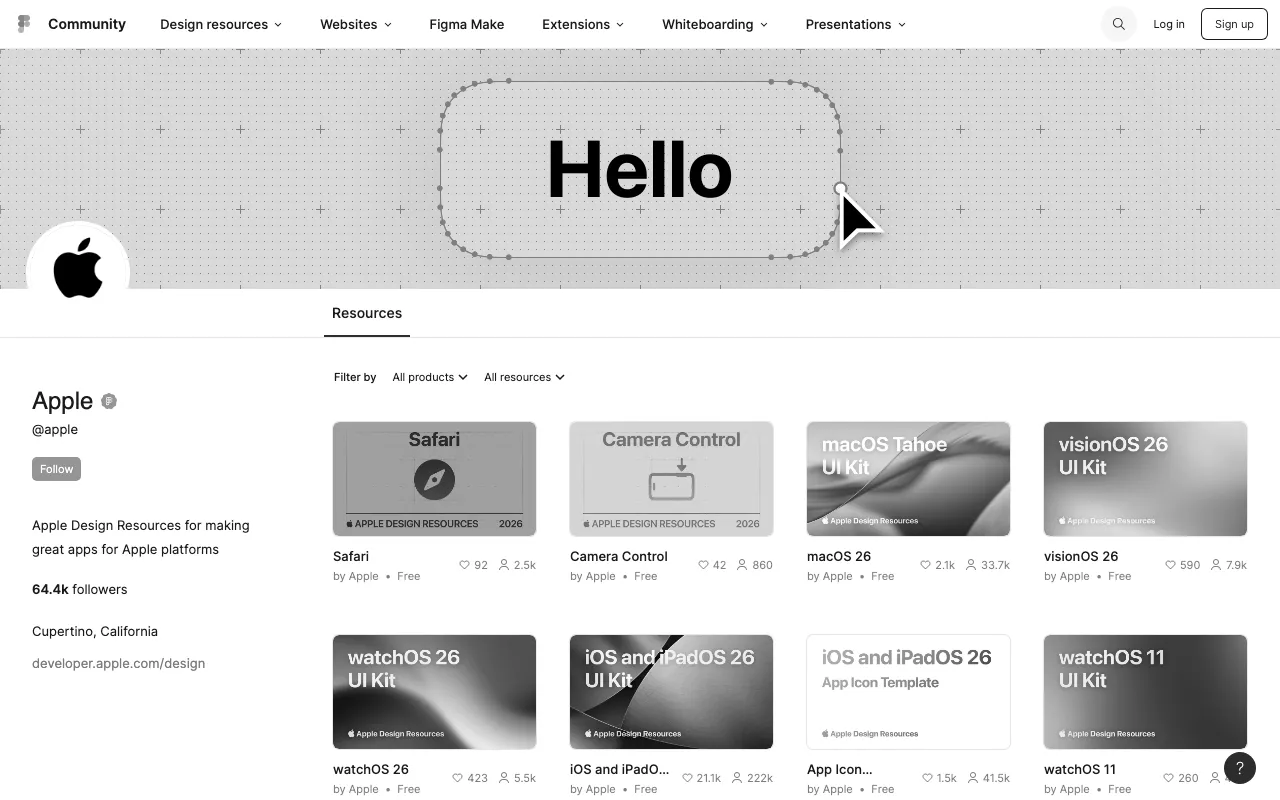 Anteprima di Apple Figma Resources
