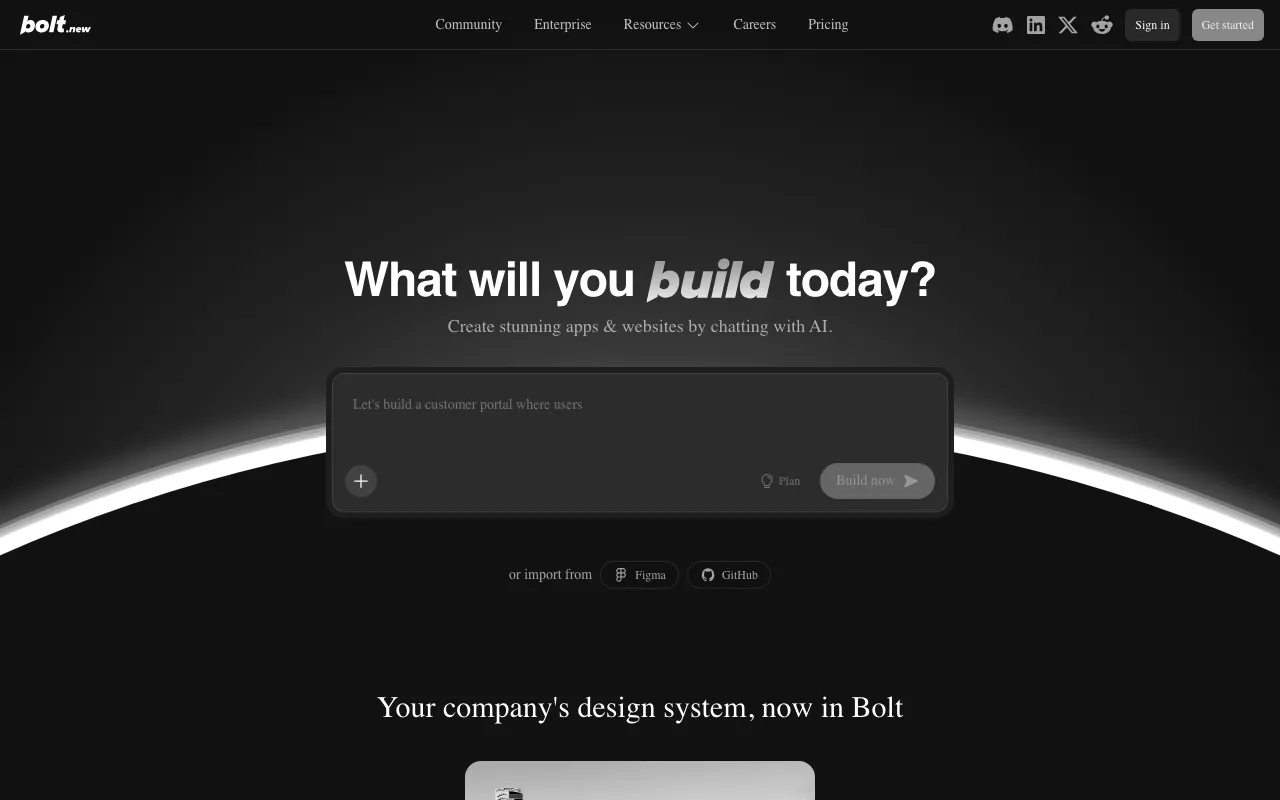 Anteprima di Bolt.new