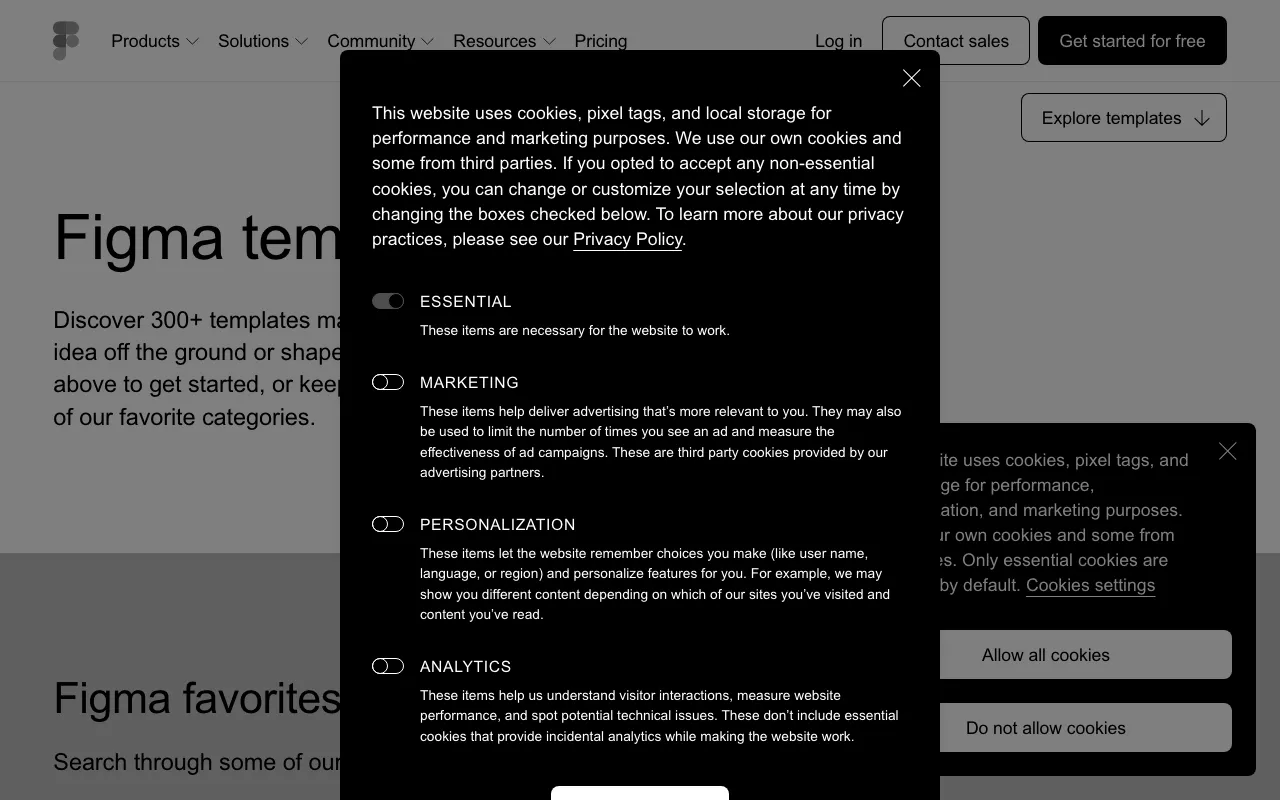 Anteprima di Figjam templates