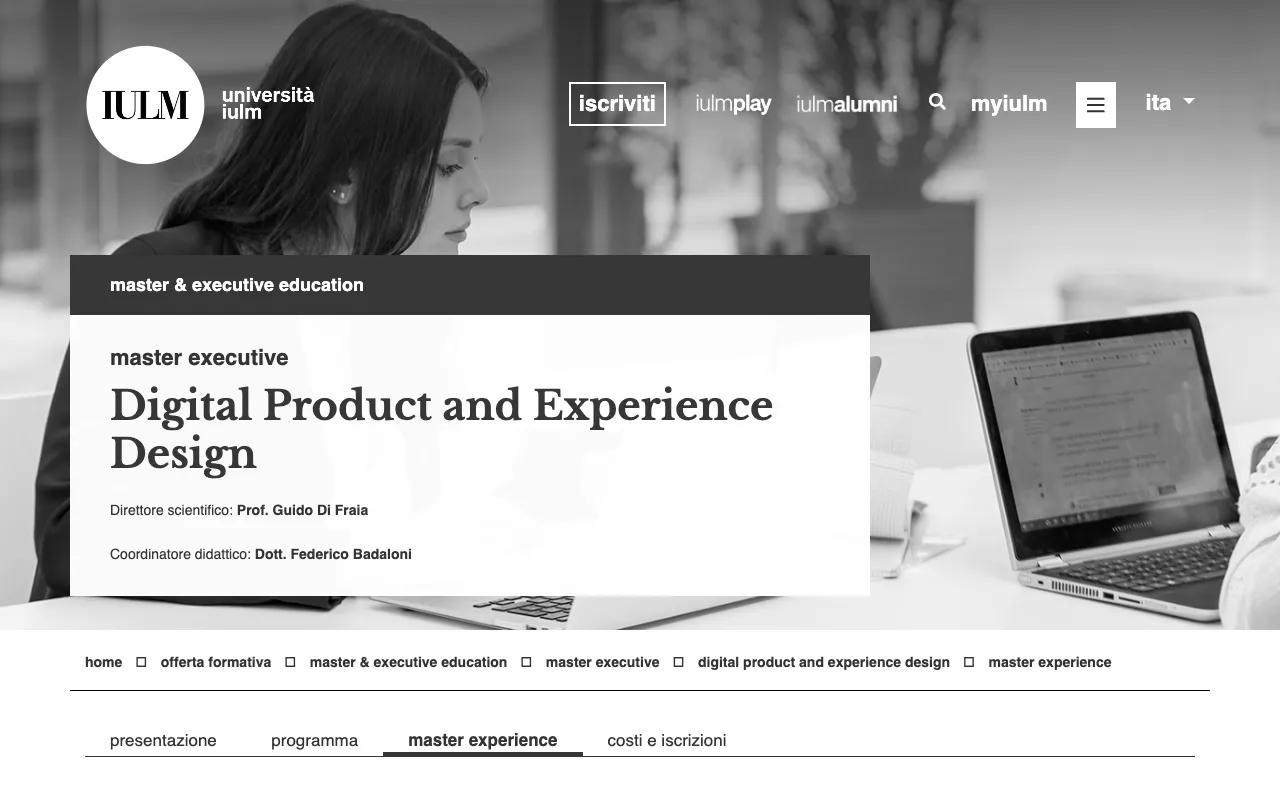 Anteprima di IULM, corso sulla UX