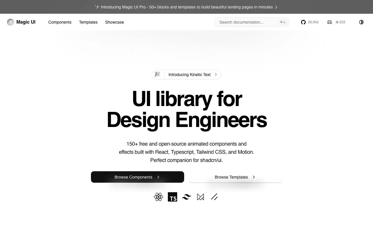 Anteprima di Magic UI