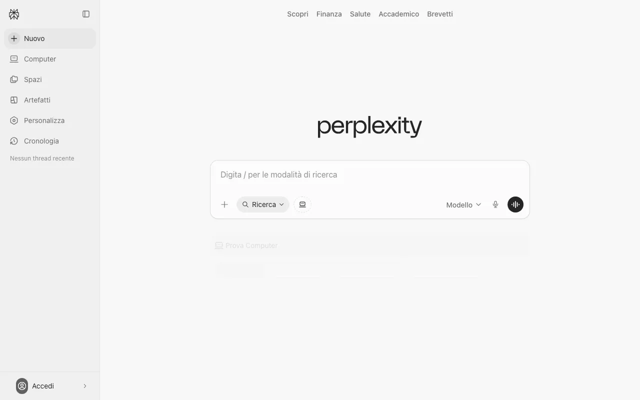 Anteprima di Perplexity