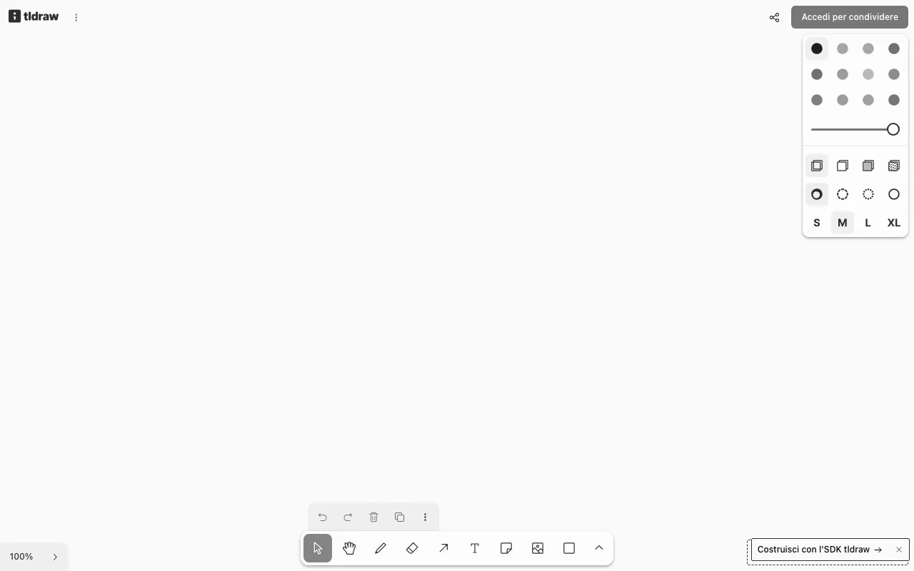 Anteprima di tldraw