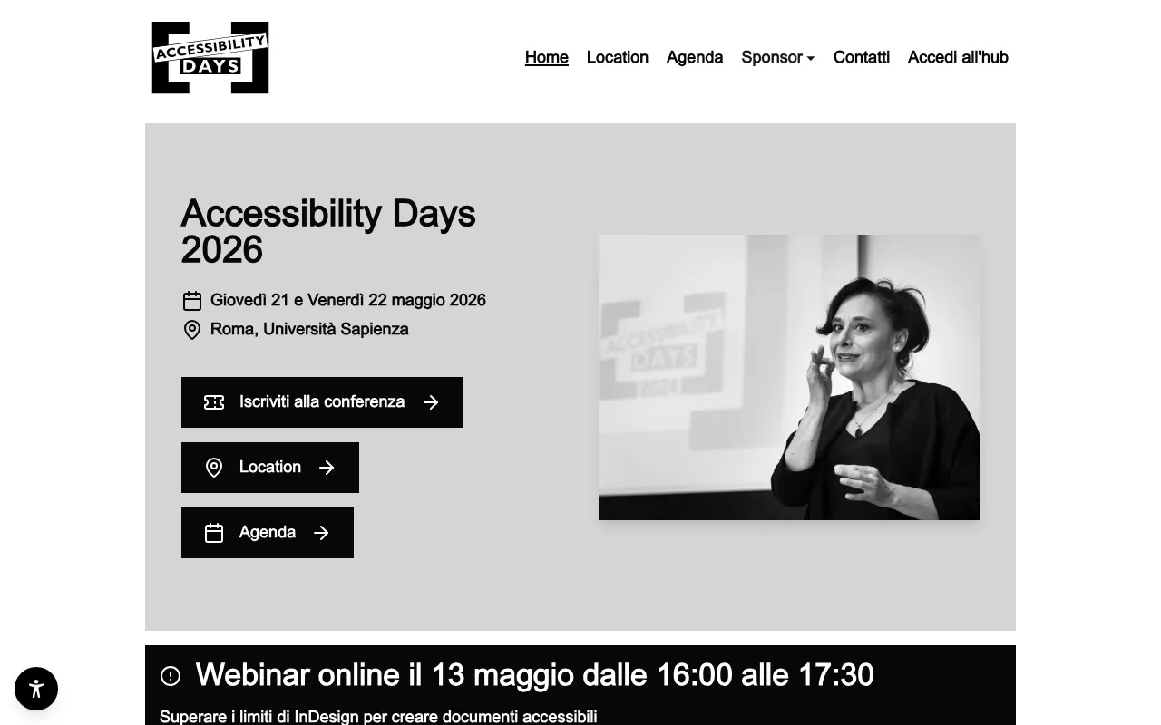 Anteprima di Accessibility Days, evento sull’accessibilità