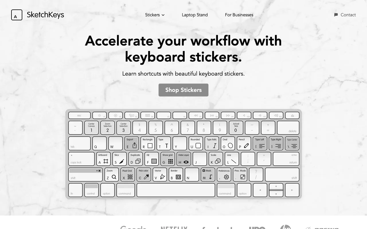 Anteprima di Adesivi per tastiere con shortcuts