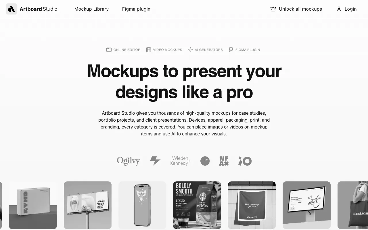 Anteprima di Artboard.studio, tool per creare mockup