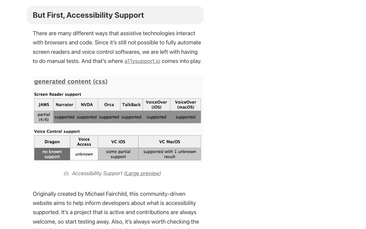 Anteprima di Articolo che fornisce una guida completa ai componenti front-end accessibili