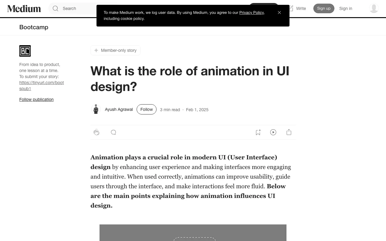 Anteprima di Articolo che parla del ruolo delle animazioni nella UI