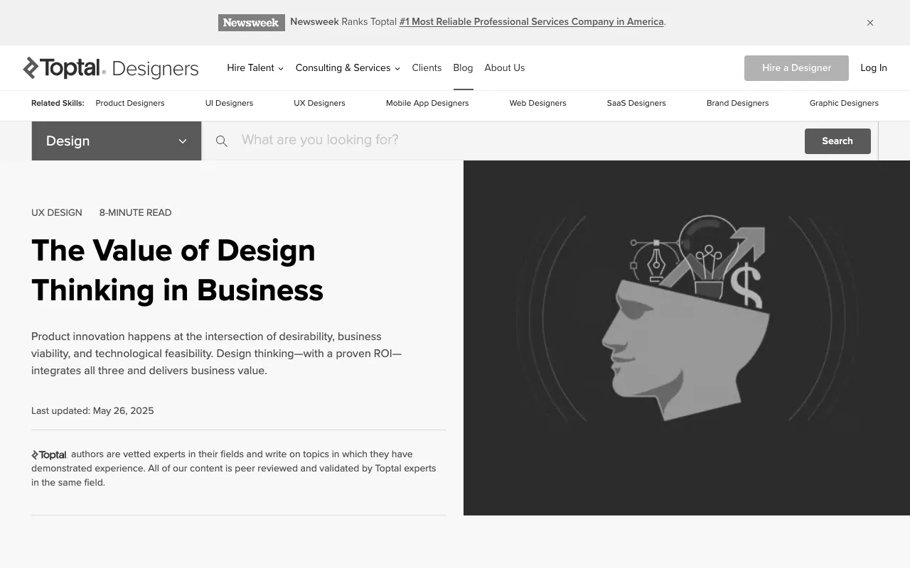 Anteprima di Articolo che parla del valore del design nel business