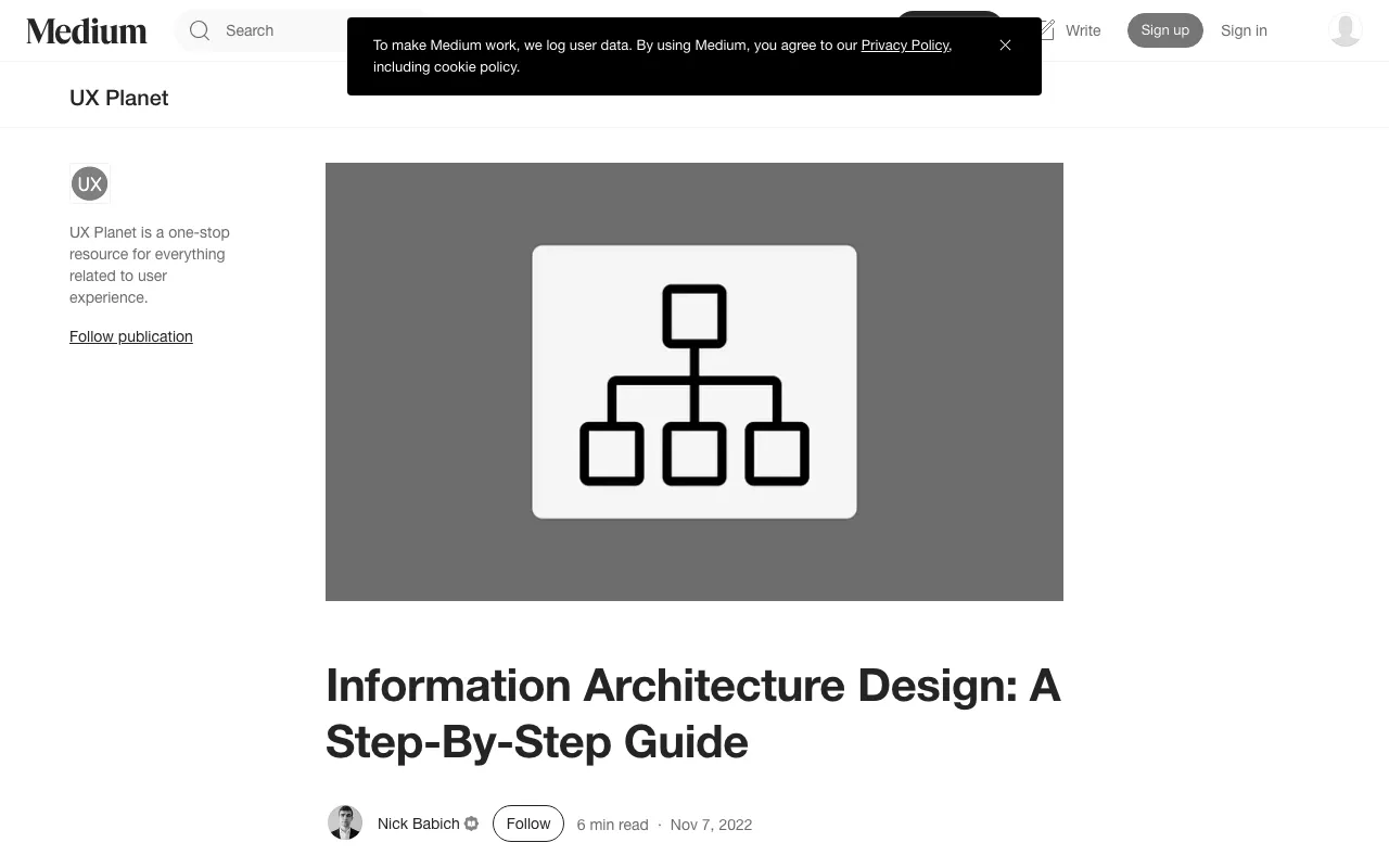 Anteprima di Articolo che parla di architettura dell’informazione