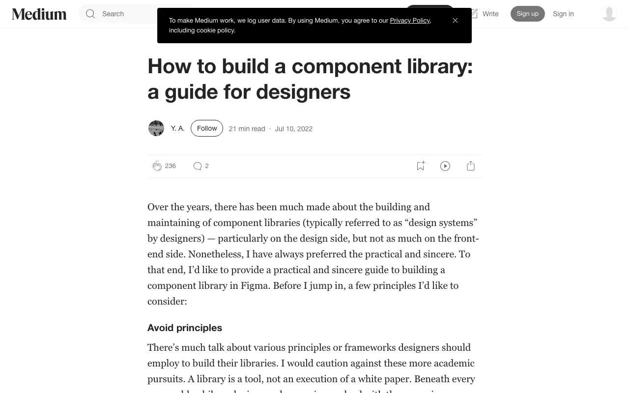 Anteprima di Articolo che parla di com creare una libreria di UI