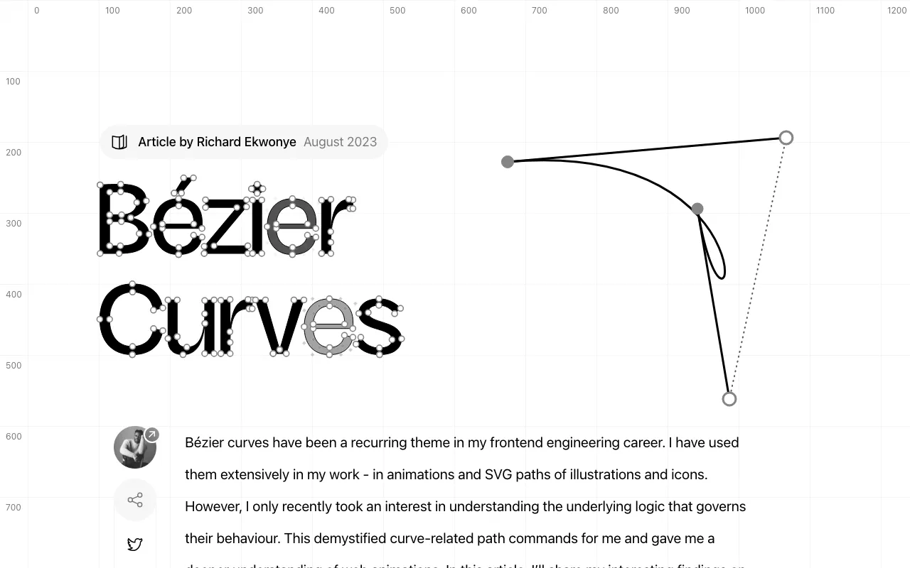 Anteprima di Articolo che parla di curve di bezier