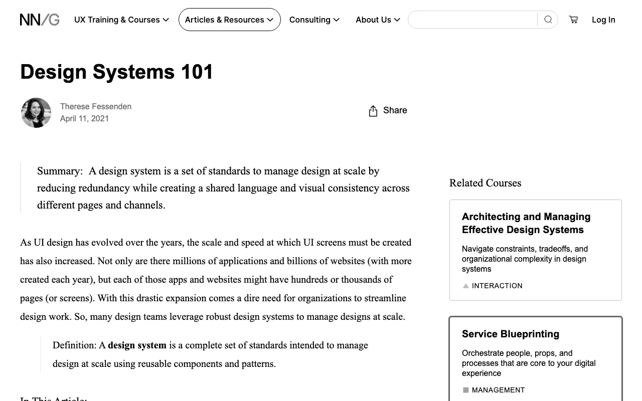 Anteprima di Articolo che parla di design system
