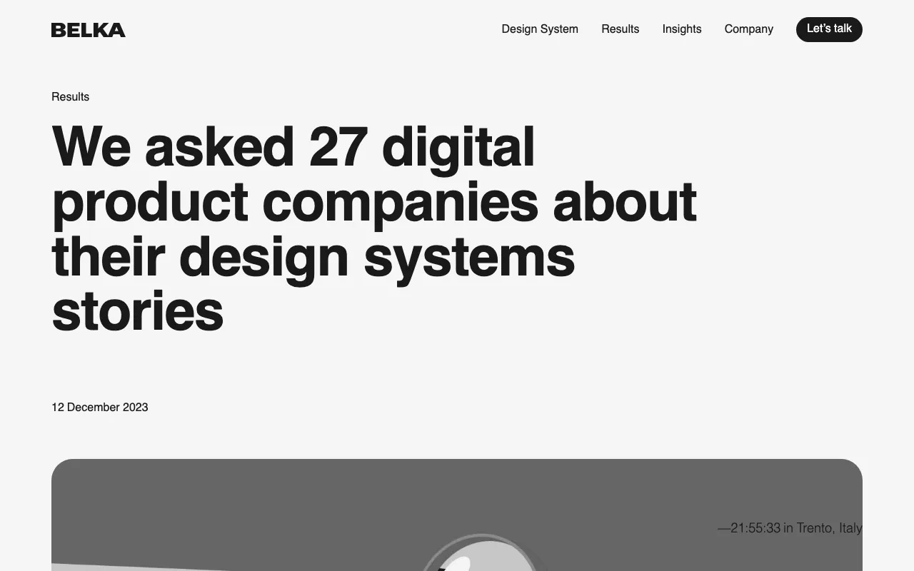 Anteprima di Articolo che parla di design system dopo una ricerca con 27 aziende
