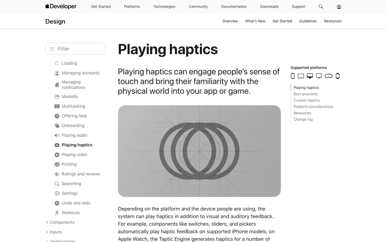 Anteprima di Articolo che parla di feedback tattili