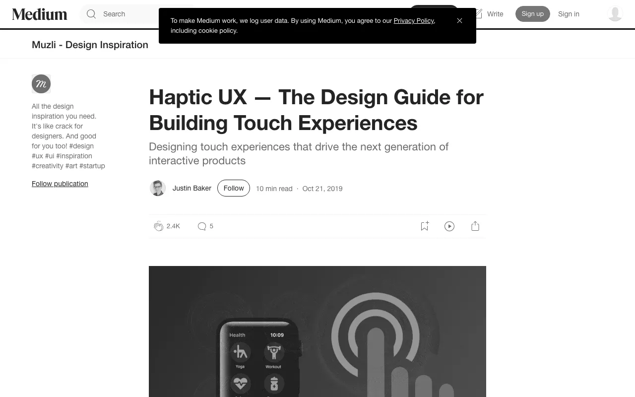 Anteprima di Haptic UX: progettare il tatto