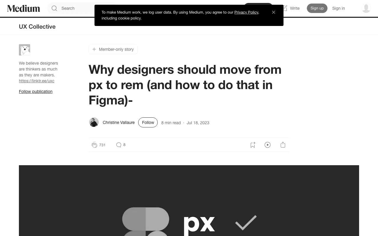 Anteprima di Articolo che parla di Figma e dell'uso dei REM