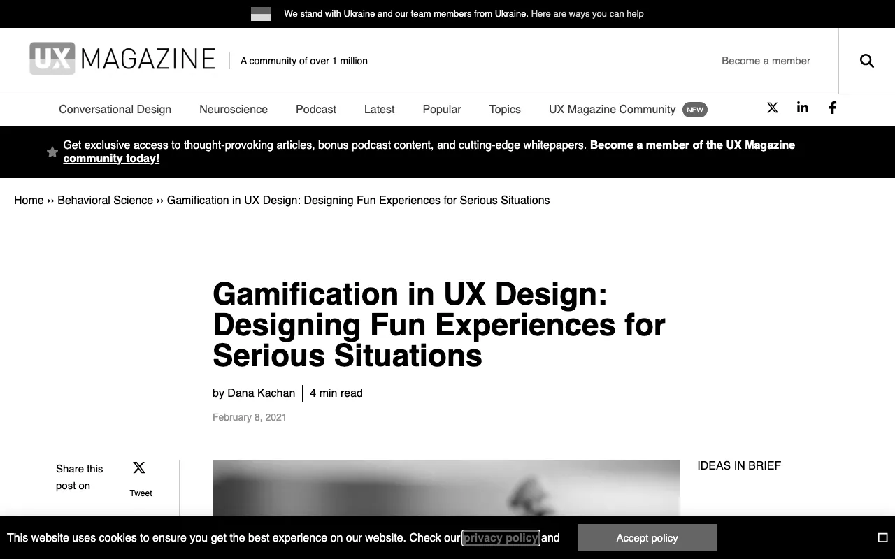 Anteprima di Articolo che parla di gamification nella UX