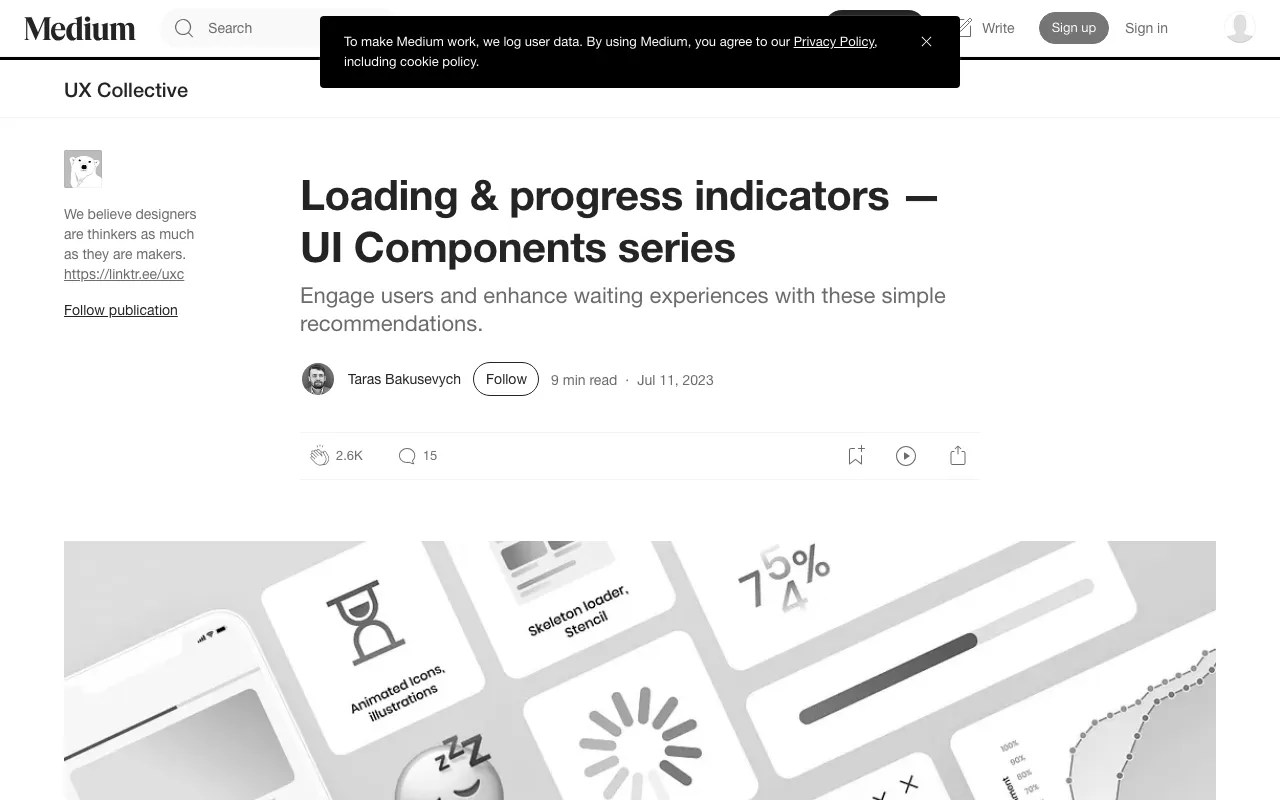 Anteprima di Articolo che parla di loading e progress bar