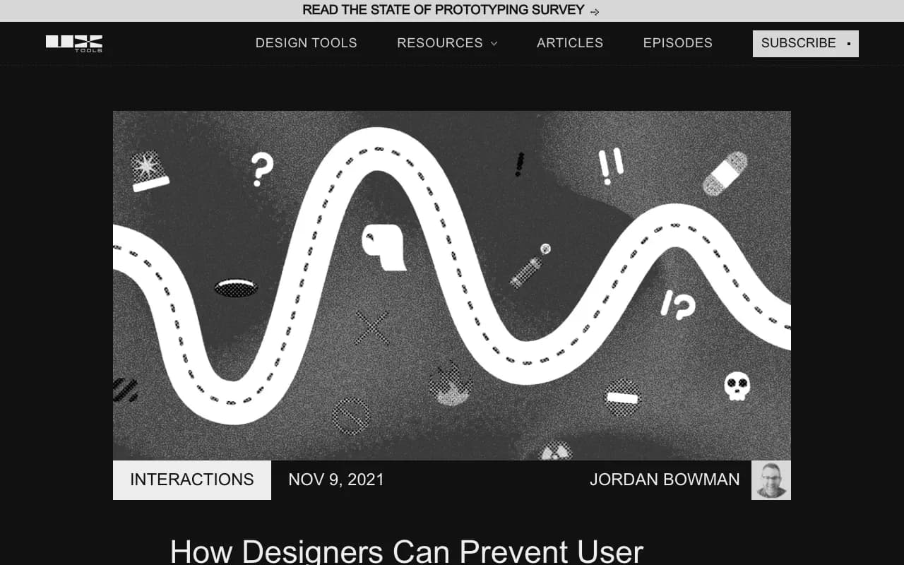 Anteprima di Articolo che parla di prevenzione dell'errore e UX