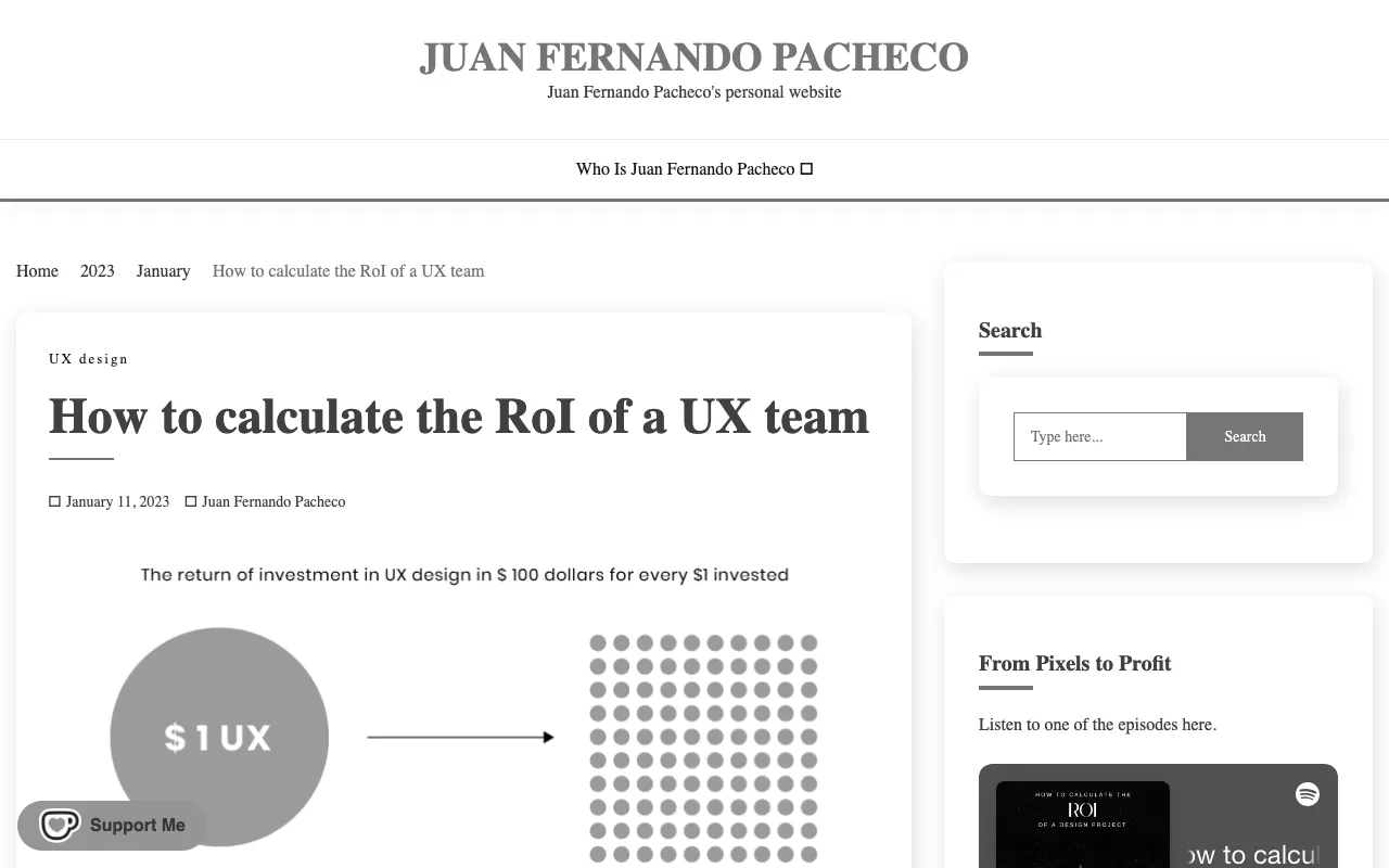 Anteprima di Articolo che parla di ROI della UX