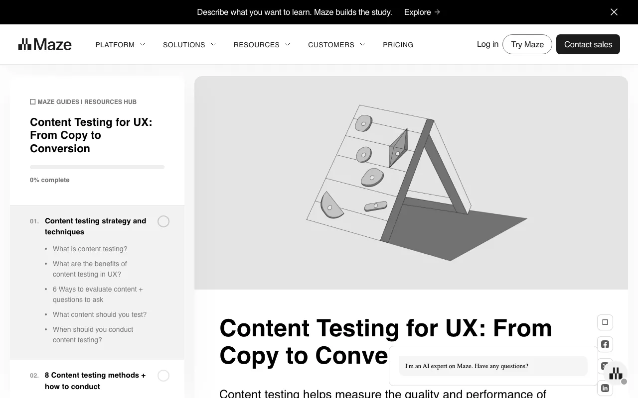 Anteprima di Articolo che parla di testing di contenuti