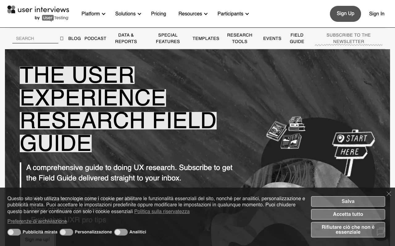 Anteprima di UX Research Field Guide (User Interviews)