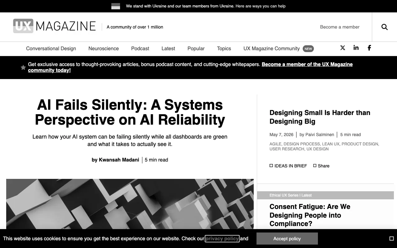 Anteprima di Articolo che raccoglie fonti sulla UX e user research