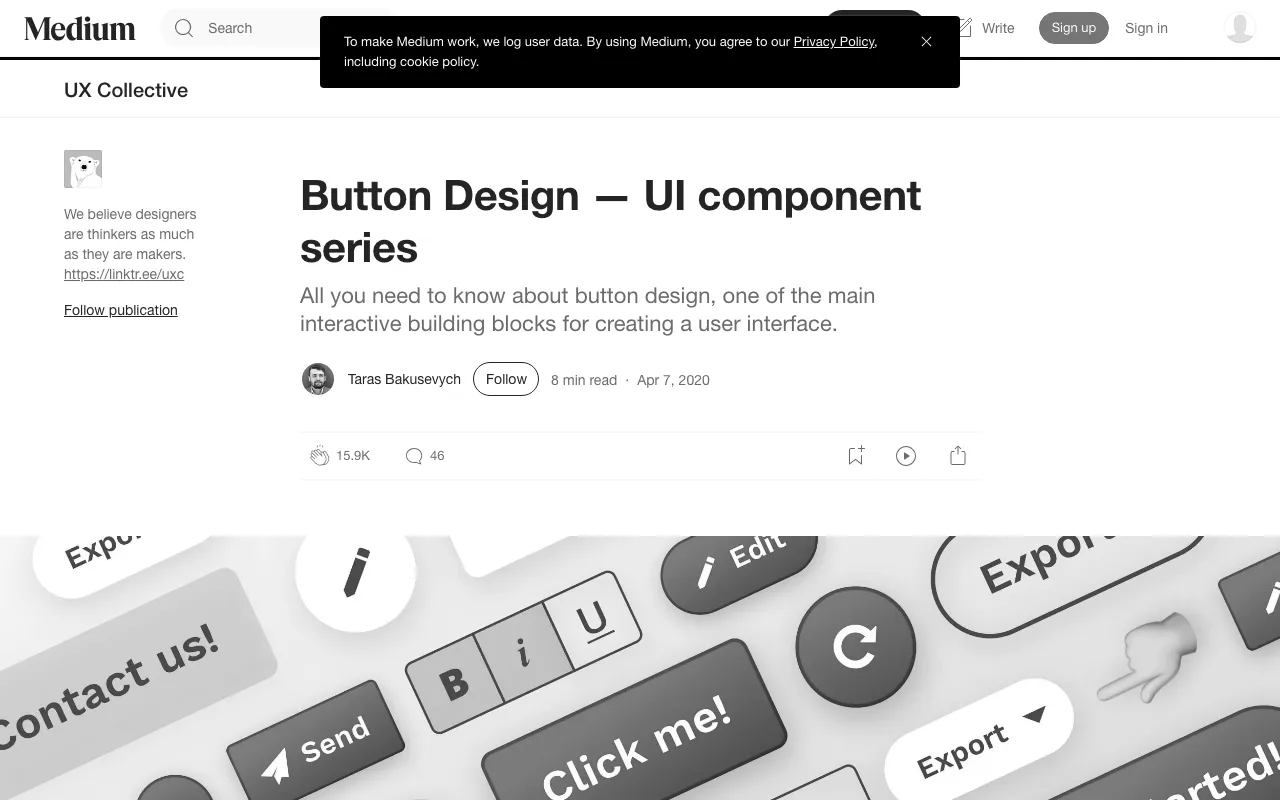 Anteprima di Articolo sulla progettazione di bottoni (UI)