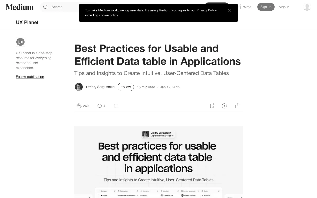 Anteprima di Articolo sulla progettazione di tabelle desktop e mobile