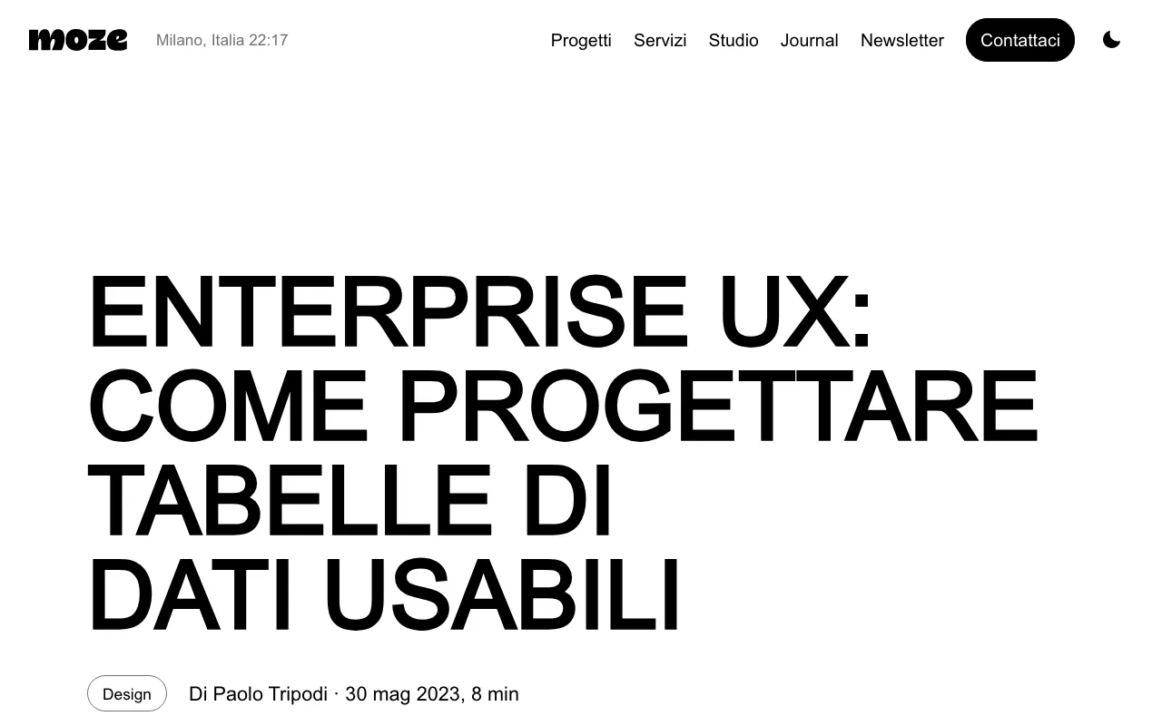 Anteprima di Articolo sulla progettazione di tabelle per enterprise