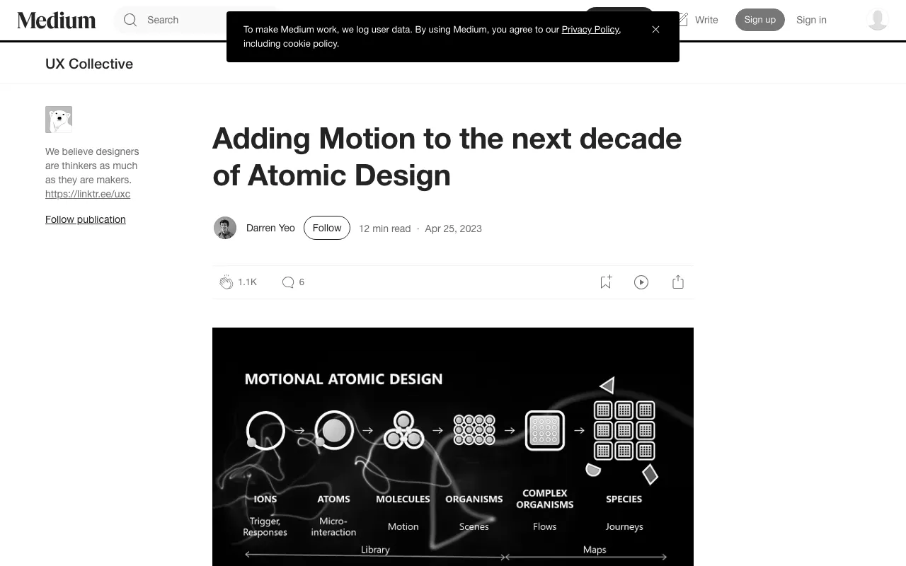 Anteprima di Articolo sull'evoluzione dell'Atomic design