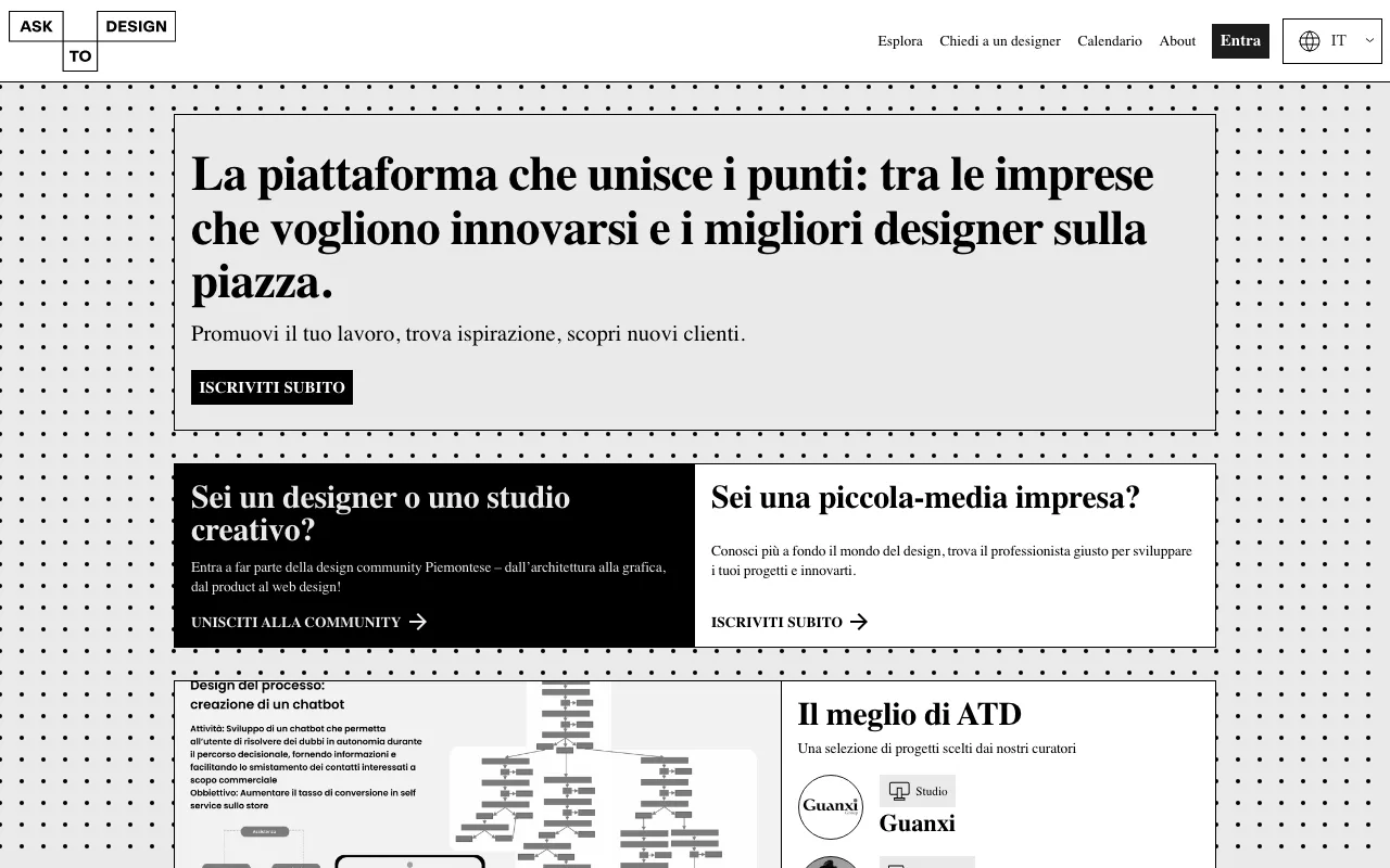 Anteprima di Ask to Design, piattaforma per proporre e trovare lavoro