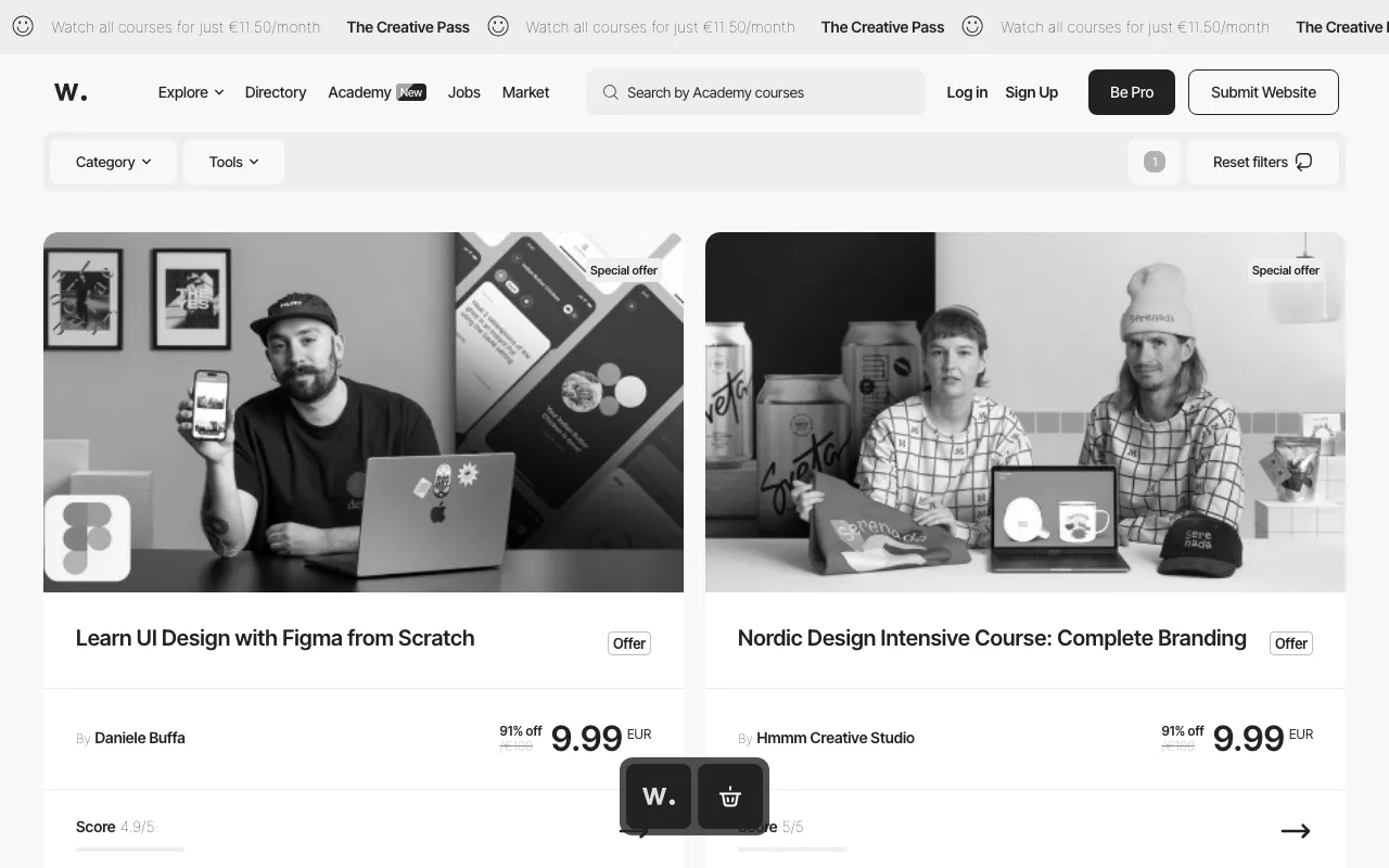 Anteprima di Awwwards Academy