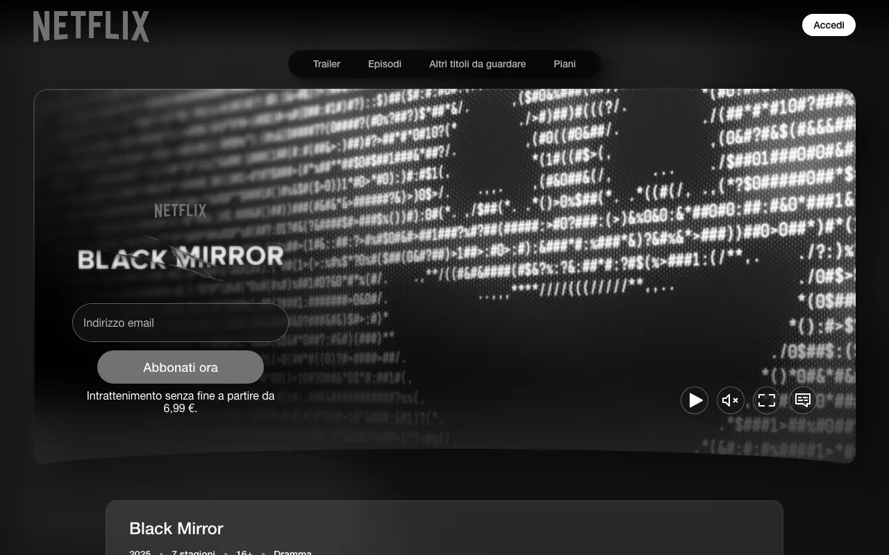 Anteprima di Black Mirror, serie tv su tecnologia e futuro