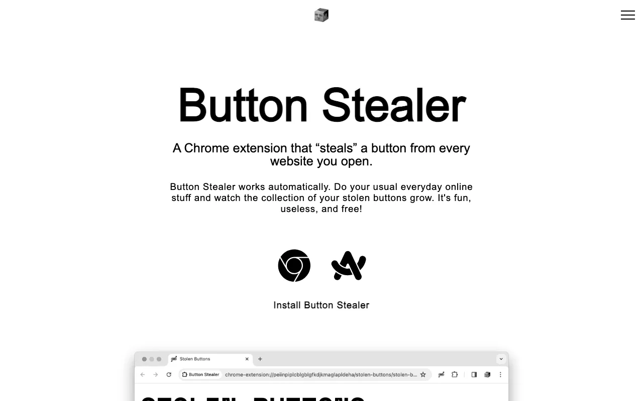 Anteprima di Button Stealer, un plugin Chrome per “rubare” i bottoni di un sito