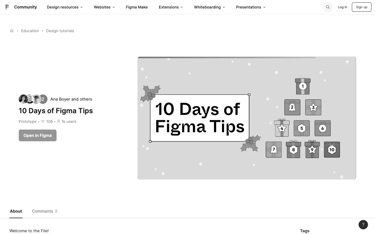 Anteprima di Calendario avvento Figma UX