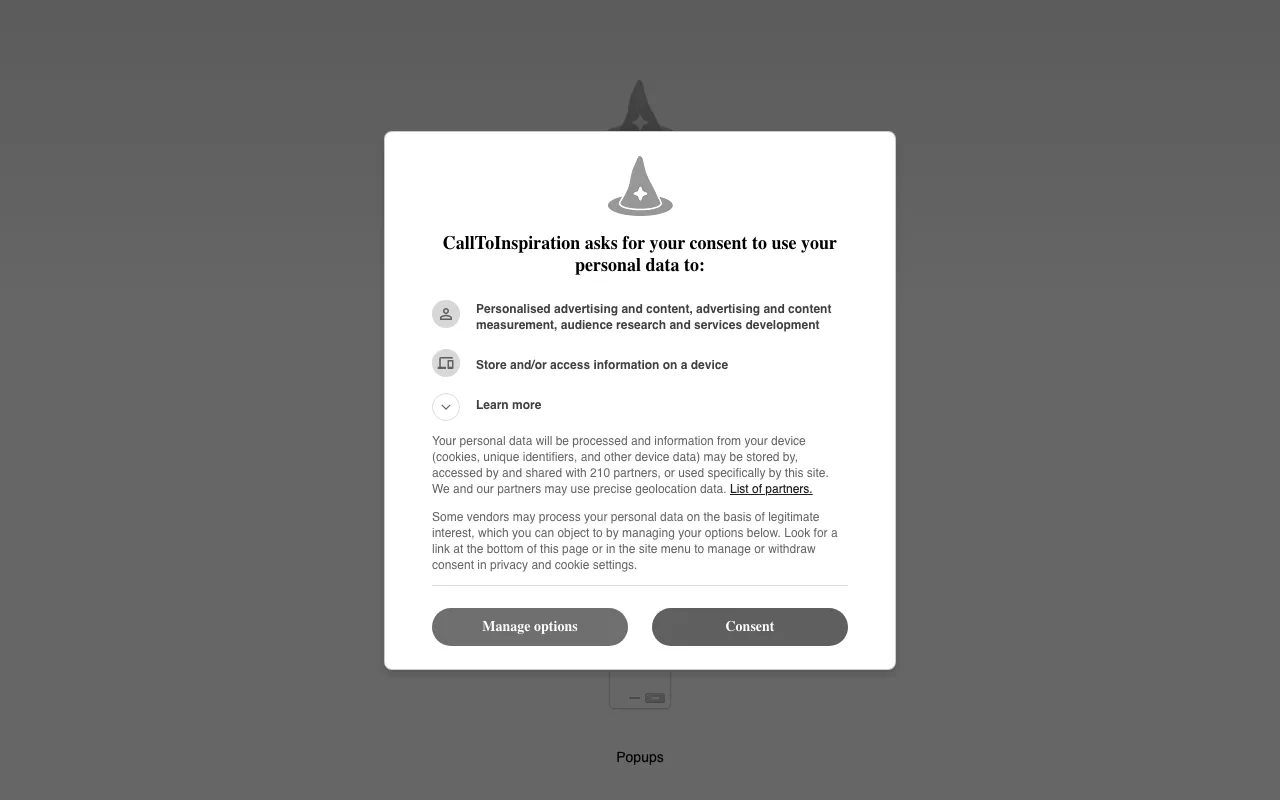 Anteprima di Call to ispiration, raccolta di elementi di UI esistenti