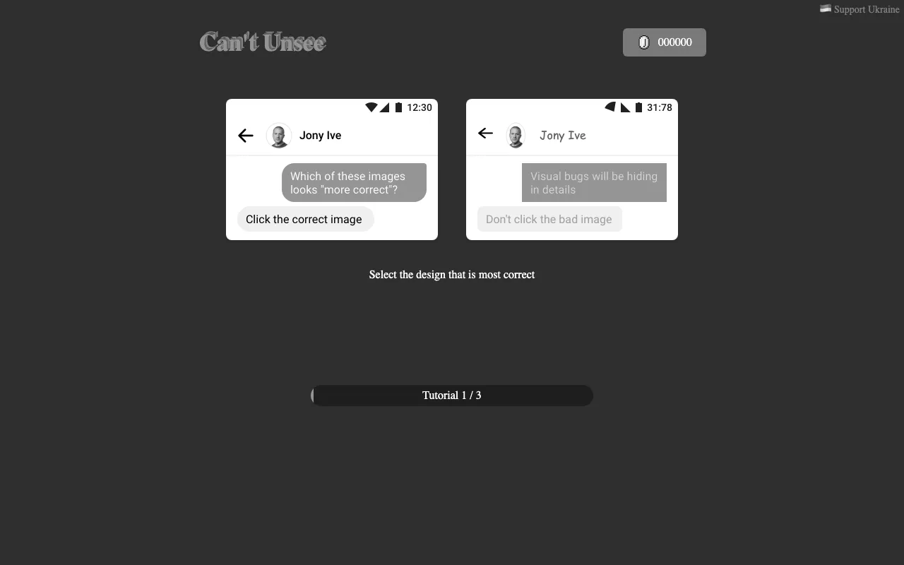 Anteprima di Can't Unsee, gioco per designer