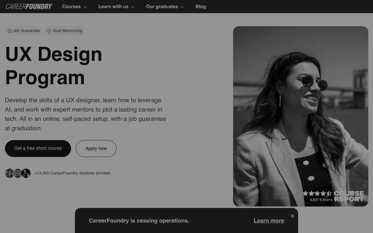 Anteprima di Career Foundry Bootcamp UX, corso sulla UX