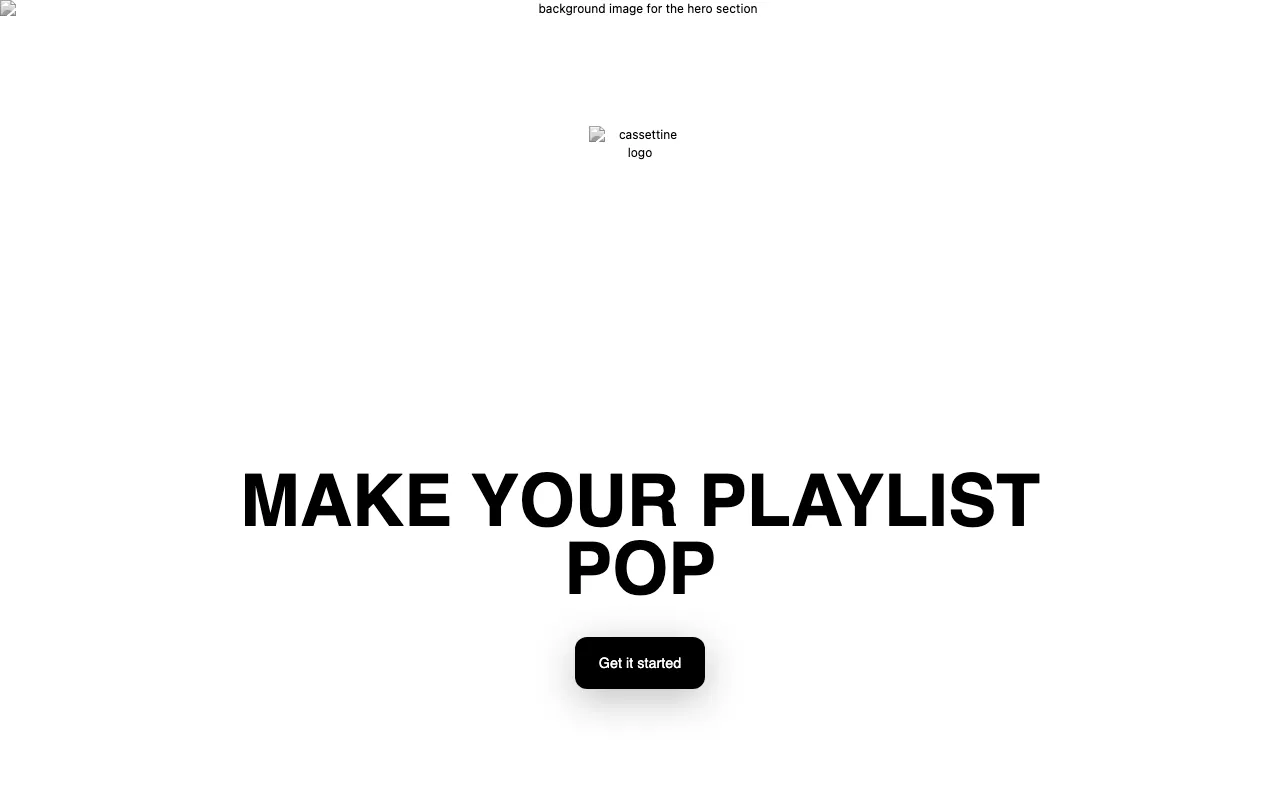 Anteprima di Cassettine, tool online per creare dei visual per playlist musicali