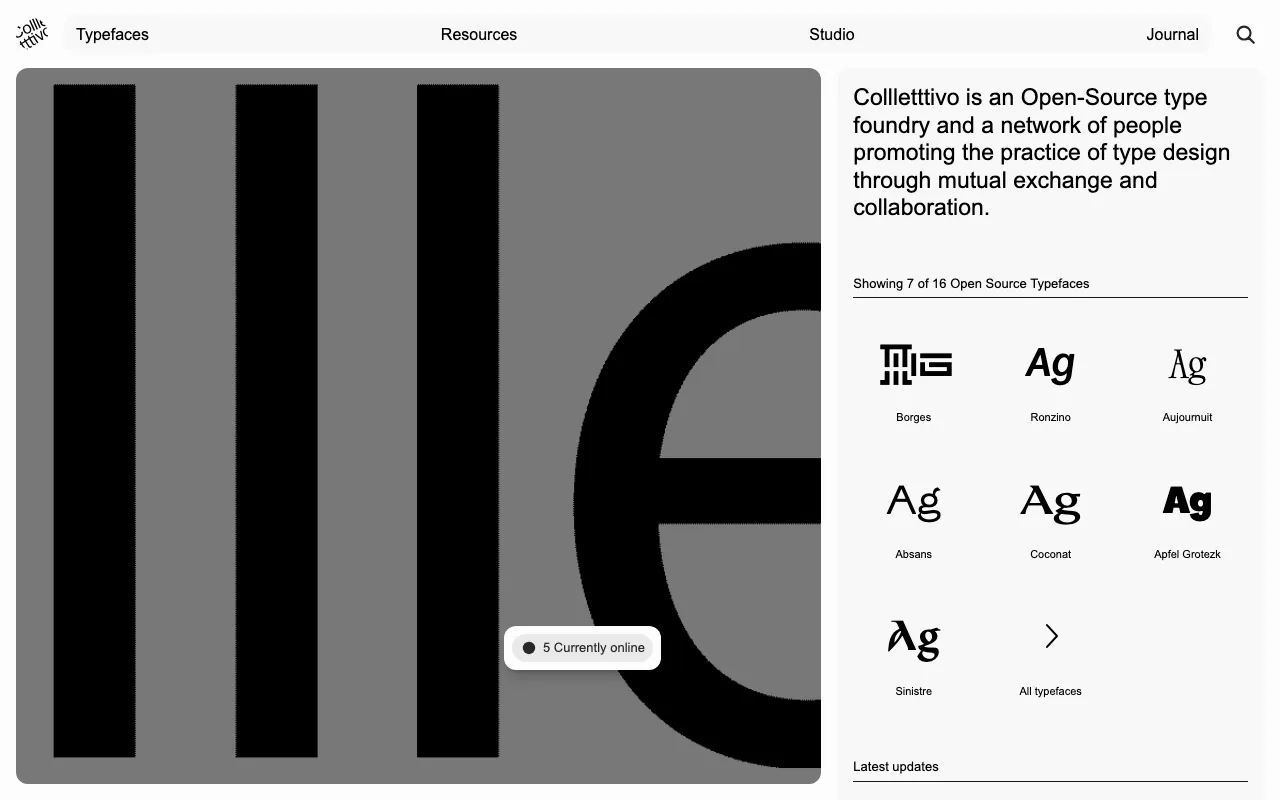 Anteprima di Collletttivo, raccolta di font premium
