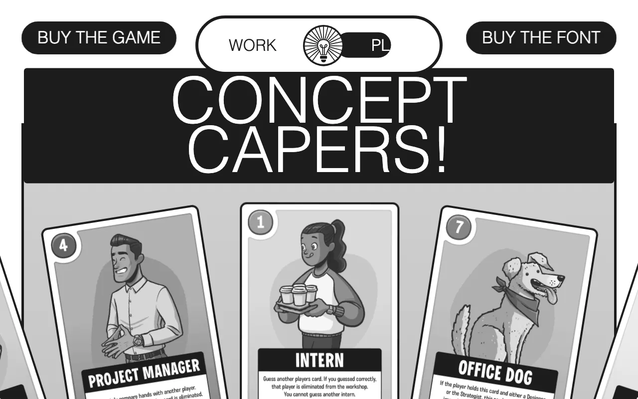 Anteprima di Concept Capers, gioco per designer