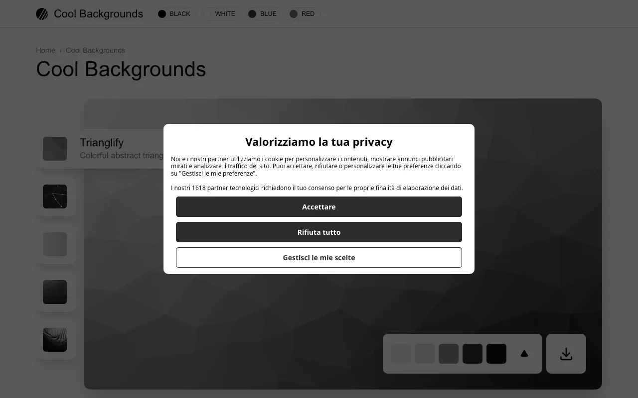 Anteprima di Cool backgrounds, tool per creare sfondi