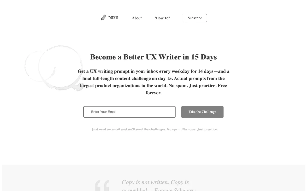 Anteprima di Daily UX Writing, challenge sulla scrittura