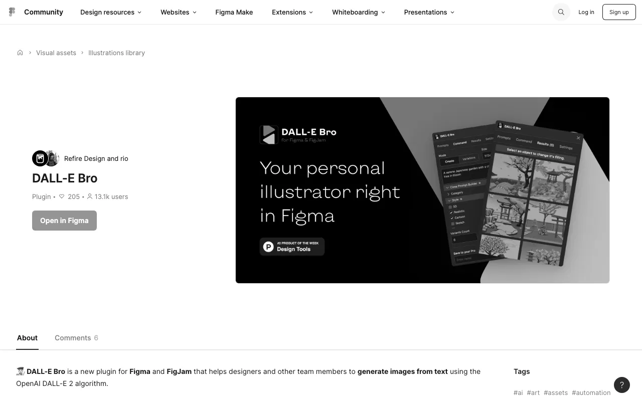 Anteprima di Dall-E Bro, plugin Figma