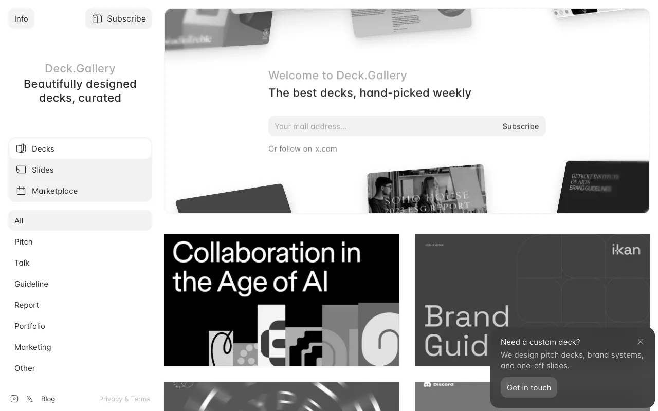 Anteprima di Deck gallery, raccolta di deck