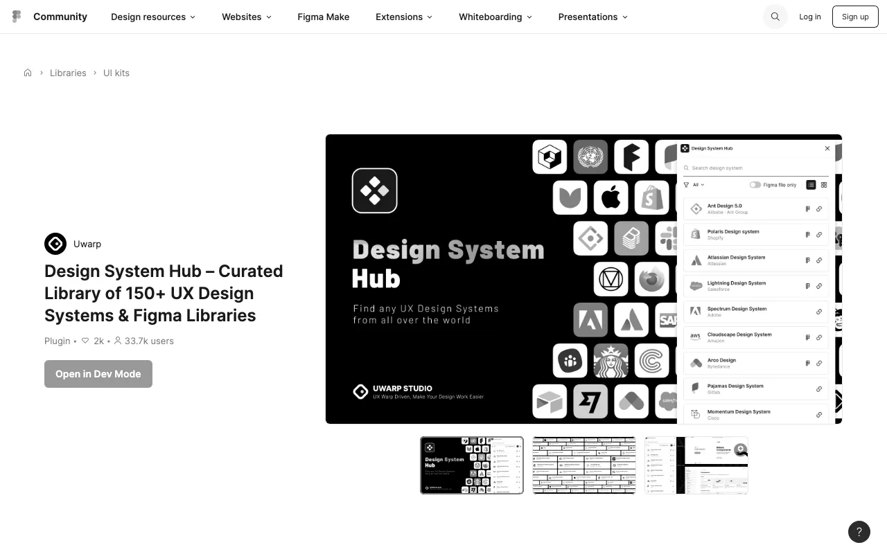 Anteprima di Design system hub, plugin Figma