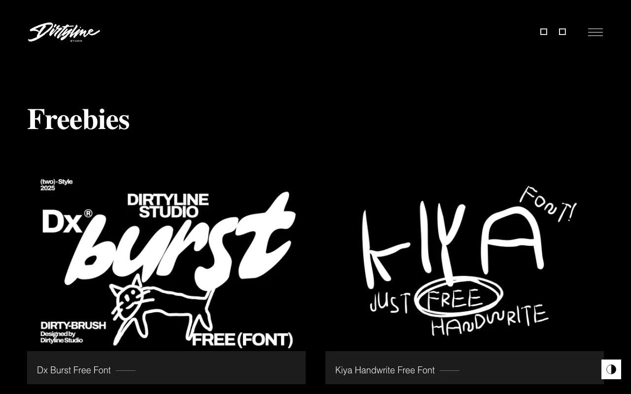 Anteprima di Dirtyline, raccolta di font particolari gratuiti